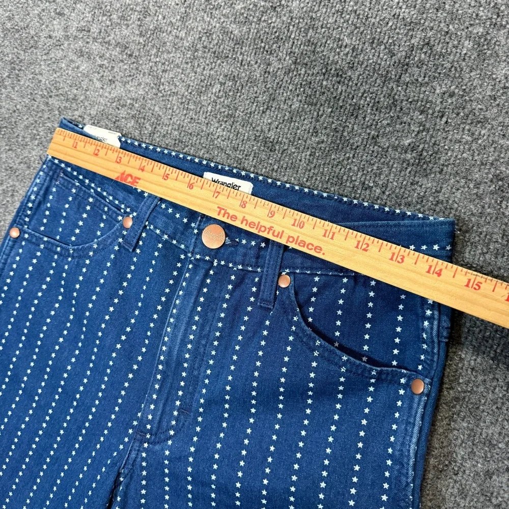 NWT Wrangler Wrancher Pin Star Boot Jeans Blue White Striped Size 26x31